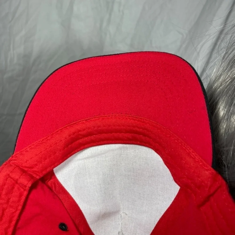 Disney Mickey Mouse Hat Cap Snapback Boys One Size Red Gray Adjustable‎ Cartoon